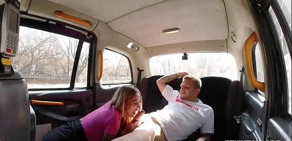  Horny blonde wants to fuck with the driver